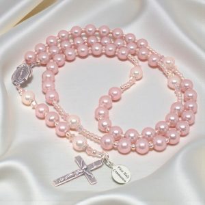 Personalised Pearl and Sterling Silver Rosary