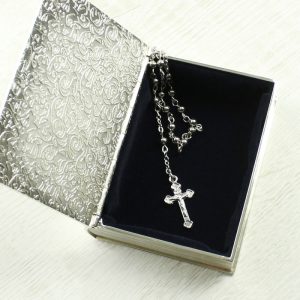 Personalised First Holy Communion Bible Box & Rosary Beads