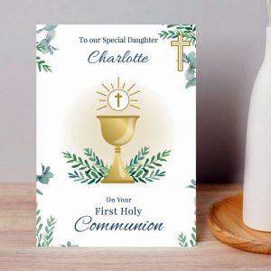 Personalised First Holy Communion Eucharist Card