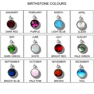 Personalised Initial Birthstone Sterling Silver Necklace