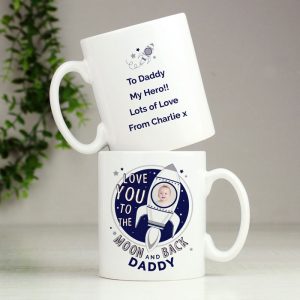 Personalised Moon & Back Photo Upload Ceramic Mug