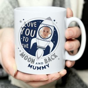 Personalised Moon & Back Photo Upload Ceramic Mug