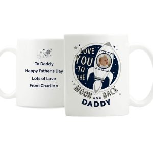 Personalised Moon & Back Photo Upload Ceramic Mug