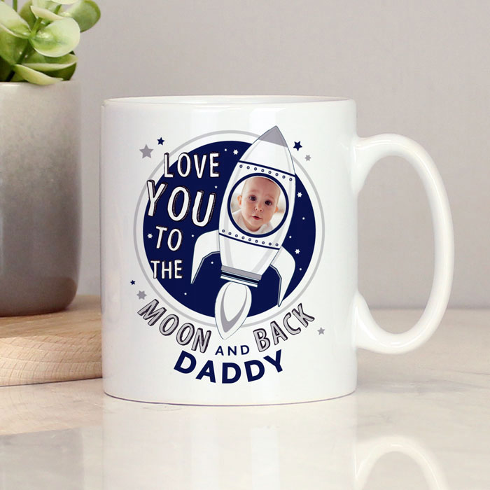 Personalised Moon & Back Photo Upload Ceramic Mug