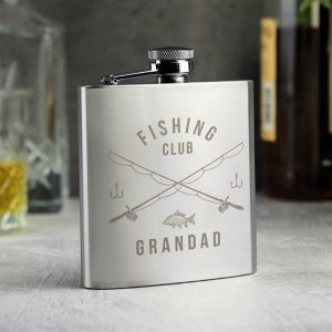 Personalised Stainless Steel Fishing Hip Flask Angler's Gift