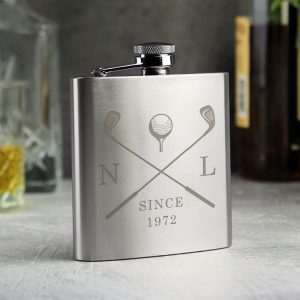 Personalised Stainless Steel Golf Hip Flask Golfer's Gift