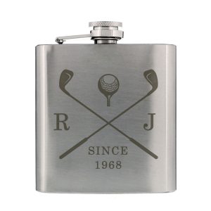 Personalised Stainless Steel Golf Hip Flask Golfer's Gift