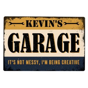 Personalised Men's Aluminium Metal Sign Man Cave Garage Shed