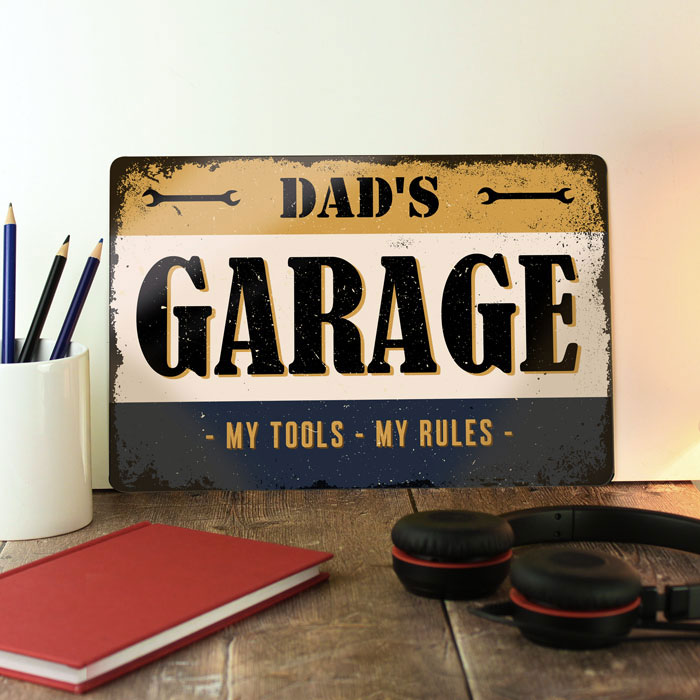 Personalised Men's Aluminium Metal Sign Man Cave Garage Shed