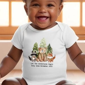 Personalised Woodland Baby Vest - Various Sizes