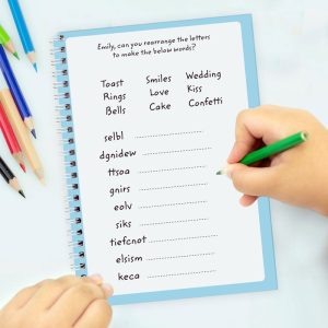 Personalised Wedding Activity A5 Size Flower Girl Page Boy