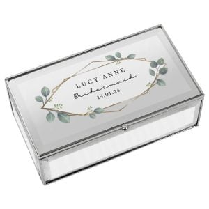 Personalised Botanical Large Mirrored Jewellery Box