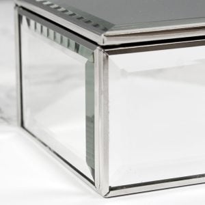 Personalised Botanical Large Mirrored Jewellery Box