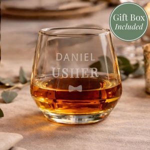 Personalised Usher Glass Tumbler Wedding or Stag Party Gift