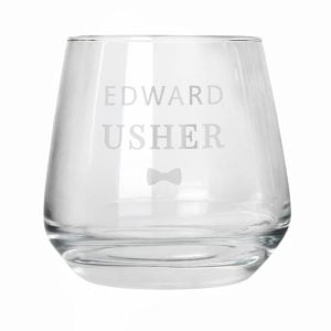 Personalised Usher Glass Tumbler Wedding or Stag Party Gift