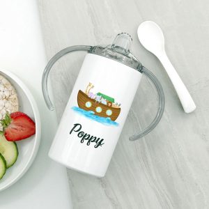Personalised Noah's Ark Stainless Steel Sippy Cup