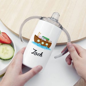 Personalised Noah's Ark Stainless Steel Sippy Cup
