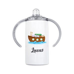 Personalised Noah's Ark Stainless Steel Sippy Cup