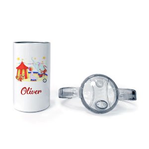 Personalised Circus Stainless Steel Sippy Cup