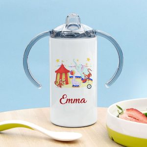 Personalised Circus Stainless Steel Sippy Cup