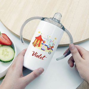 Personalised Circus Stainless Steel Sippy Cup
