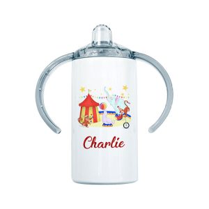 Personalised Circus Stainless Steel Sippy Cup
