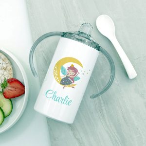 Personalised Fairy Girl's Stainless Steel Sippy Cup