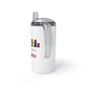 Personalised Christmas Train Kid's Stainless Steel Sippy Cup