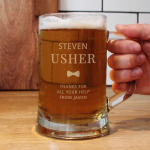 Personalised Usher Pint Glass Beer Tankard Appreciation Gift