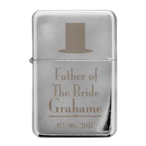 Personalised Top Hat Father of the Bride Lighter
