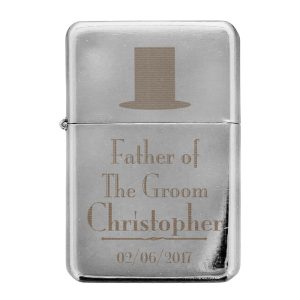 Personalised Top Hat Father of the Groom Lighter