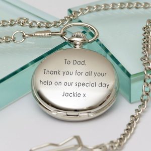 Personalised Engraved Pocket Watch Any Message