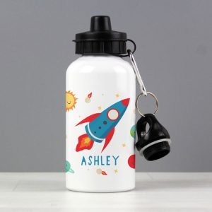 Personalised Space Rocket Water Bottle Drinks Flask