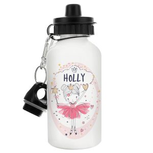 Girl's Personalised Fairy Aluminium Drinks Water Bottle
