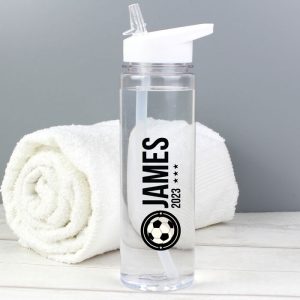 Personalised Football Badge BPA-Free Water Bottle