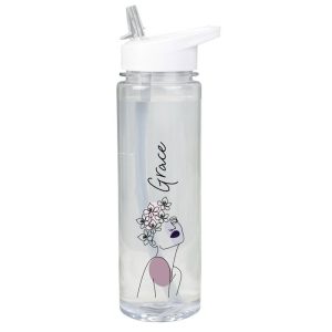 Personalised Natalia Line Art BPA Free Drinks Bottle