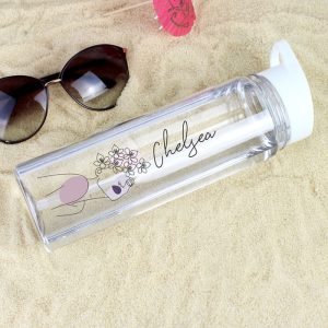Personalised Natalia Line Art BPA Free Drinks Bottle