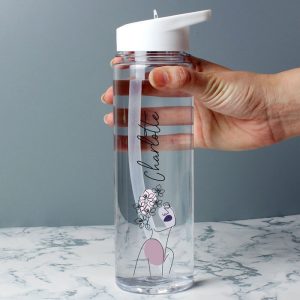 Personalised Natalia Line Art BPA Free Drinks Bottle