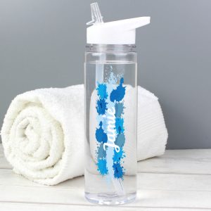 Personalised Splash Name Only Water Bottle Various Colours
