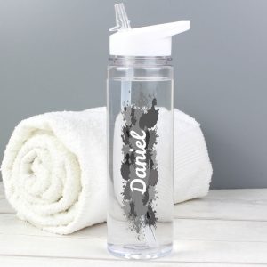 Personalised Splash Name Only Water Bottle Various Colours