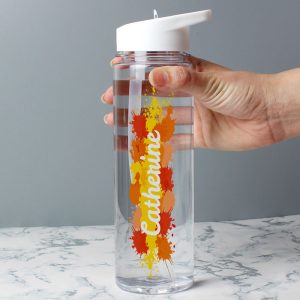 Personalised Splash Name Only Water Bottle Various Colours