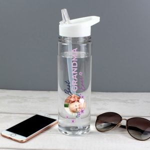 Personalised Floral Best Ever Photo Upload Water Bottle