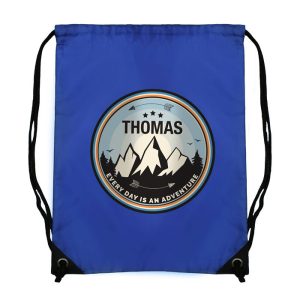 Boy's Personalised Adventure Blue P.E. Kit School Bag