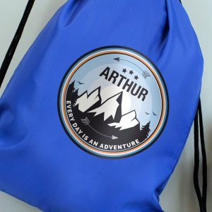 Boy's Personalised Adventure Blue P.E. Kit School Bag