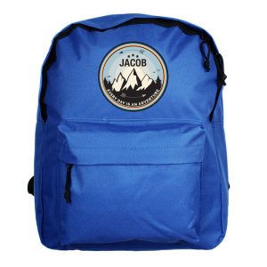 Kid's Personalised Adventure Blue Backpack School Bag