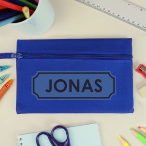 Personalised Blue Pencil Case Back to School Supplies