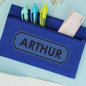 Personalised Blue Pencil Case Back to School Supplies