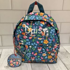 Girl's Personalised Fairies In The Garden Backpack
