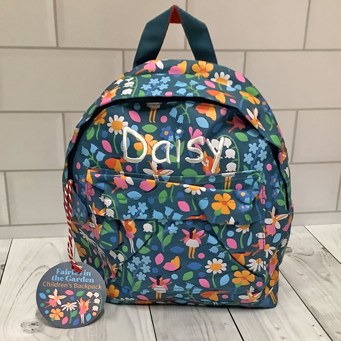 Girl's Personalised Fairies In The Garden Backpack