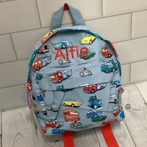 Kid's Personalised Road Trip Cars Backpack Bag